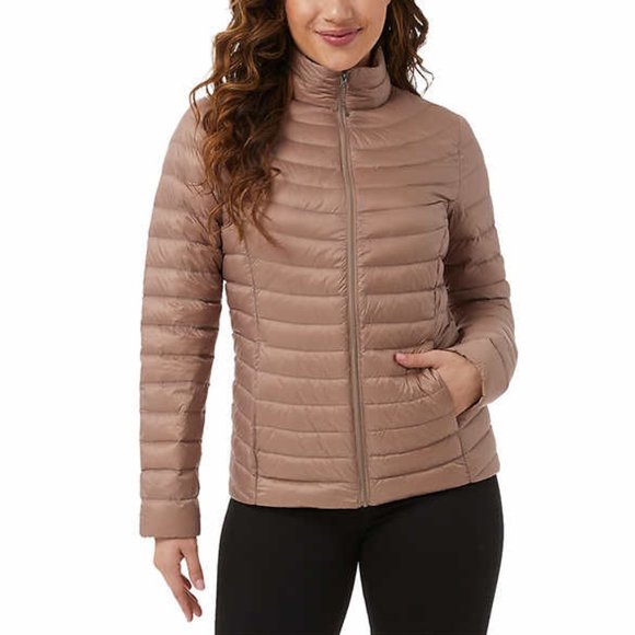 Women's 32 Degrees Down Jacket, Brown - Picture 1 of 5